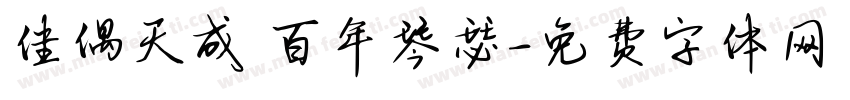 佳偶天成 百年琴瑟字体转换